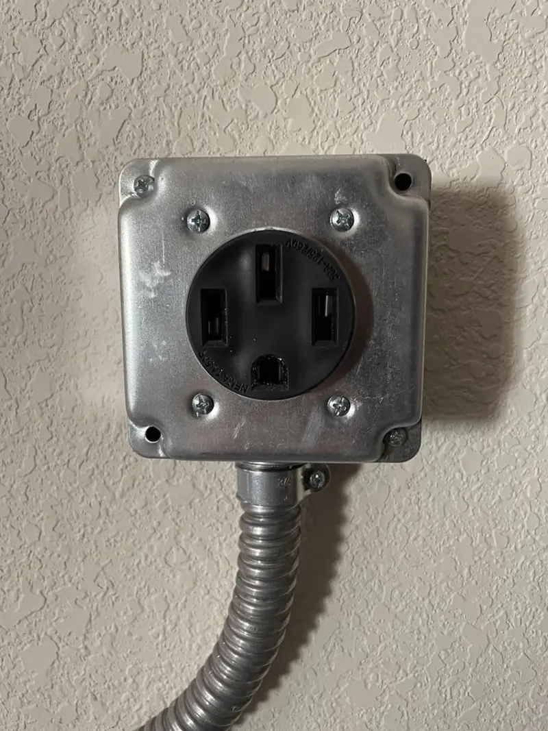 NEMA 14-50 outlet installed for Smart Home Electrical in Morada